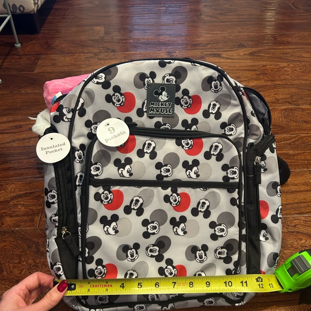 Disney Mickey Mouse Gray and Red Backpack - Picture 2 of 4